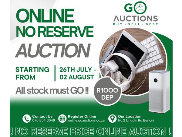 Online No Reserve Appliances Auction